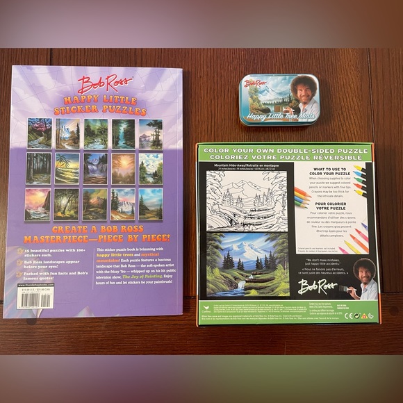 Bob Ross Lot - Color Puzzle and Happy Little Sticker Puzzle - Picture 3 of 6
